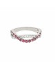 Ruby and Diamond Crossover Ring